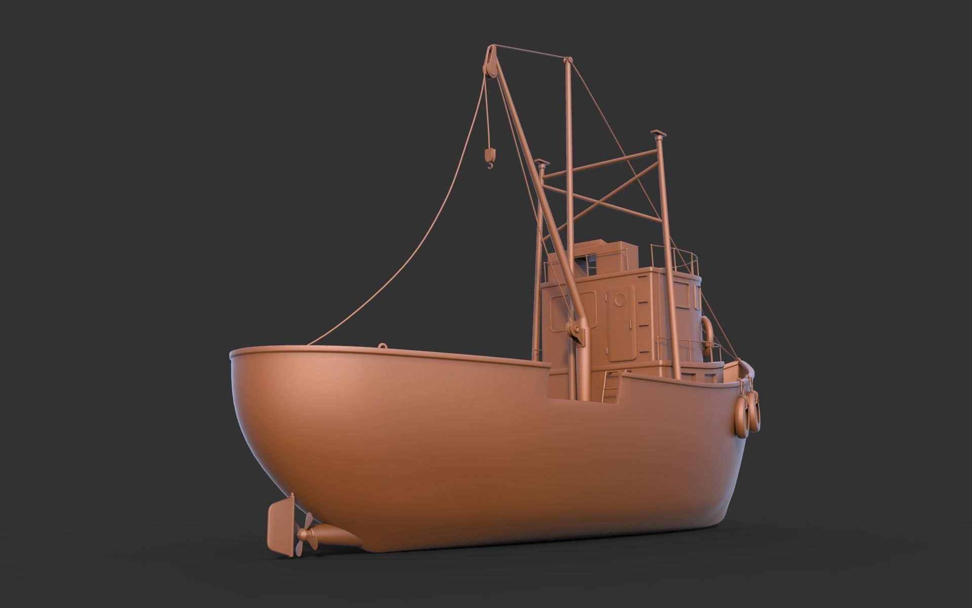 Ship Fishing mk1 3D print model_3
