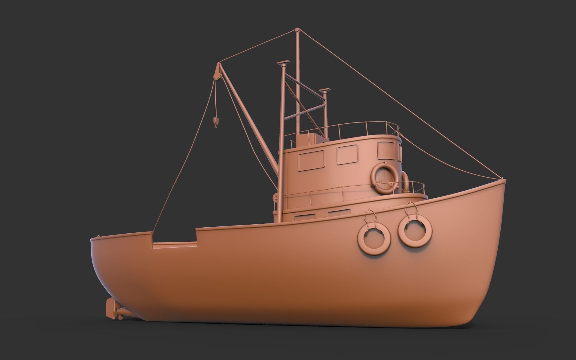 Ship Fishing mk1 3D print model_1