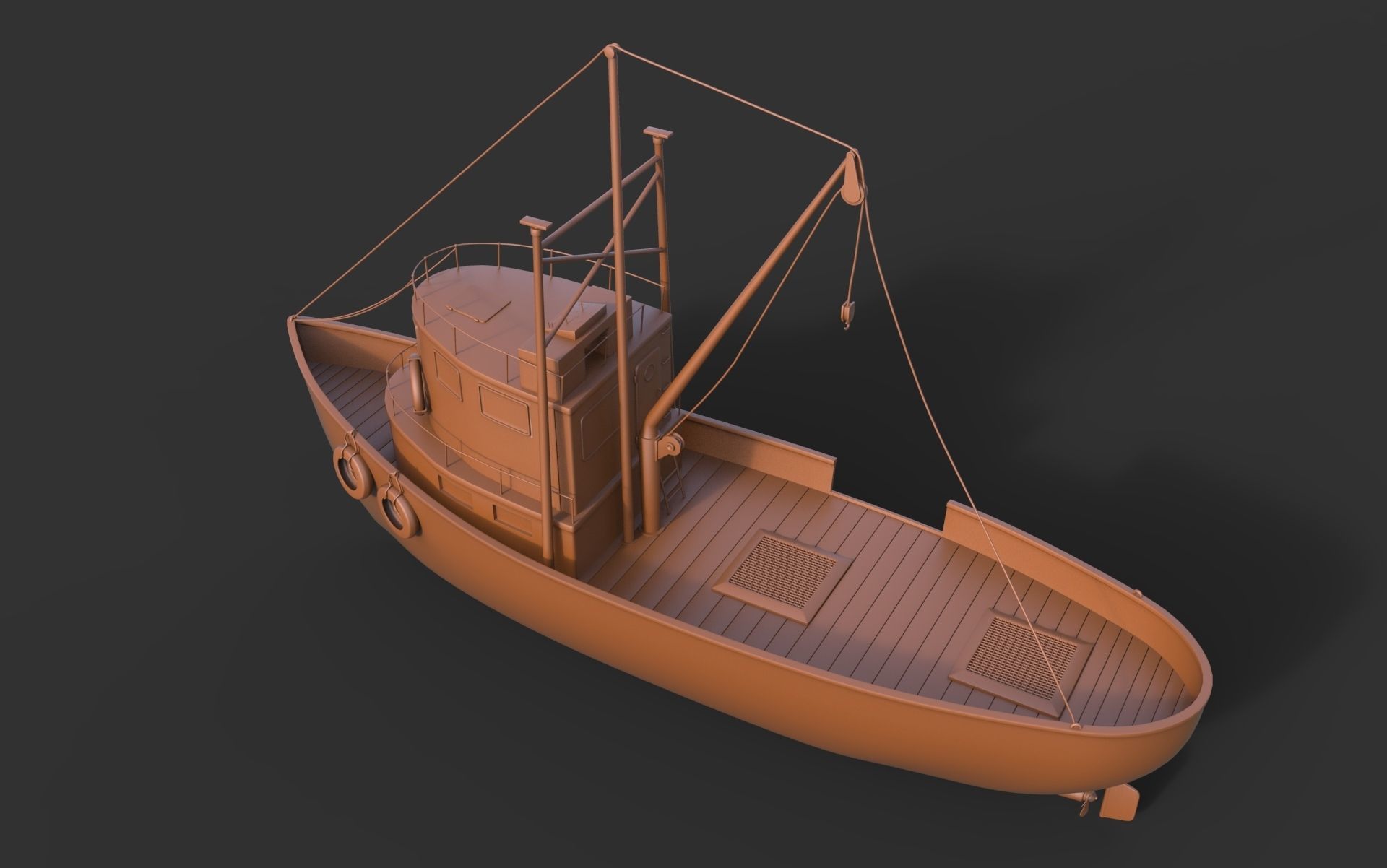 Ship Fishing mk1 3D print model_4