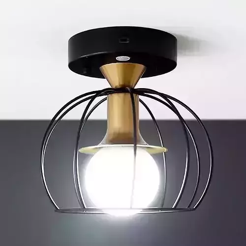 Cage sensor light black gold 3D model Cage sensor light black gold 3D model