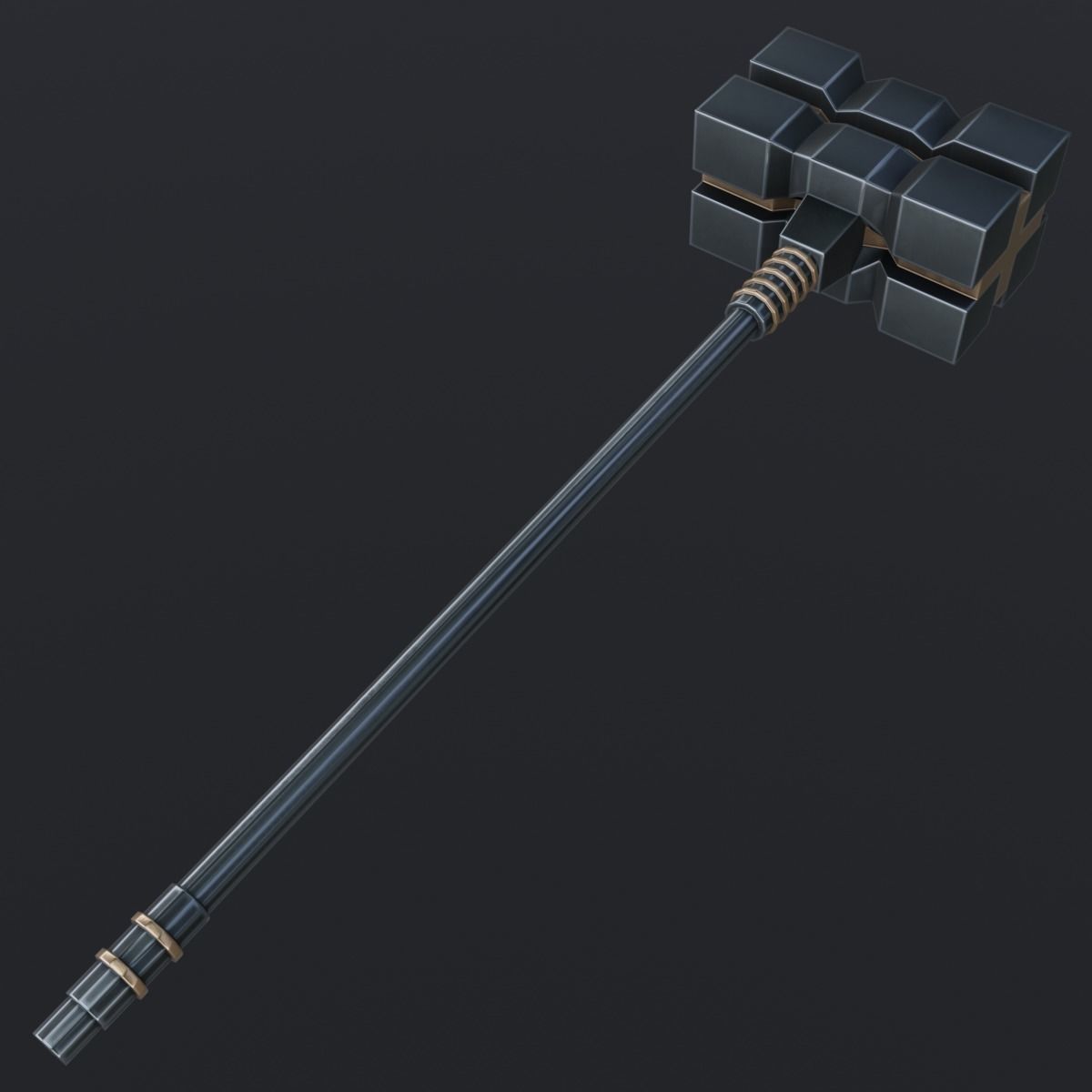 Hammer 05 Low-poly 3D model_7
