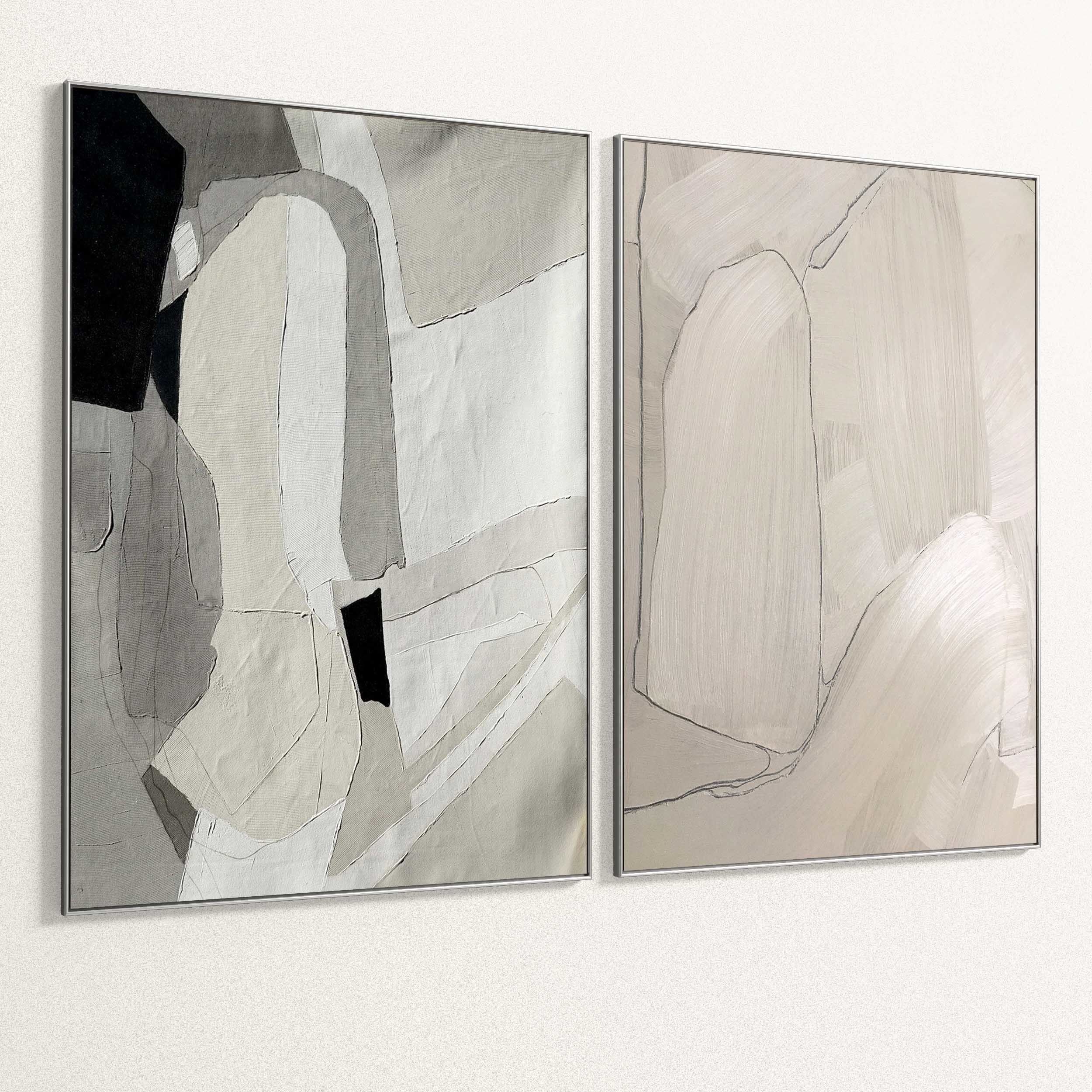 Plaster Two Photo Frame 307 Low-poly 3D model_5