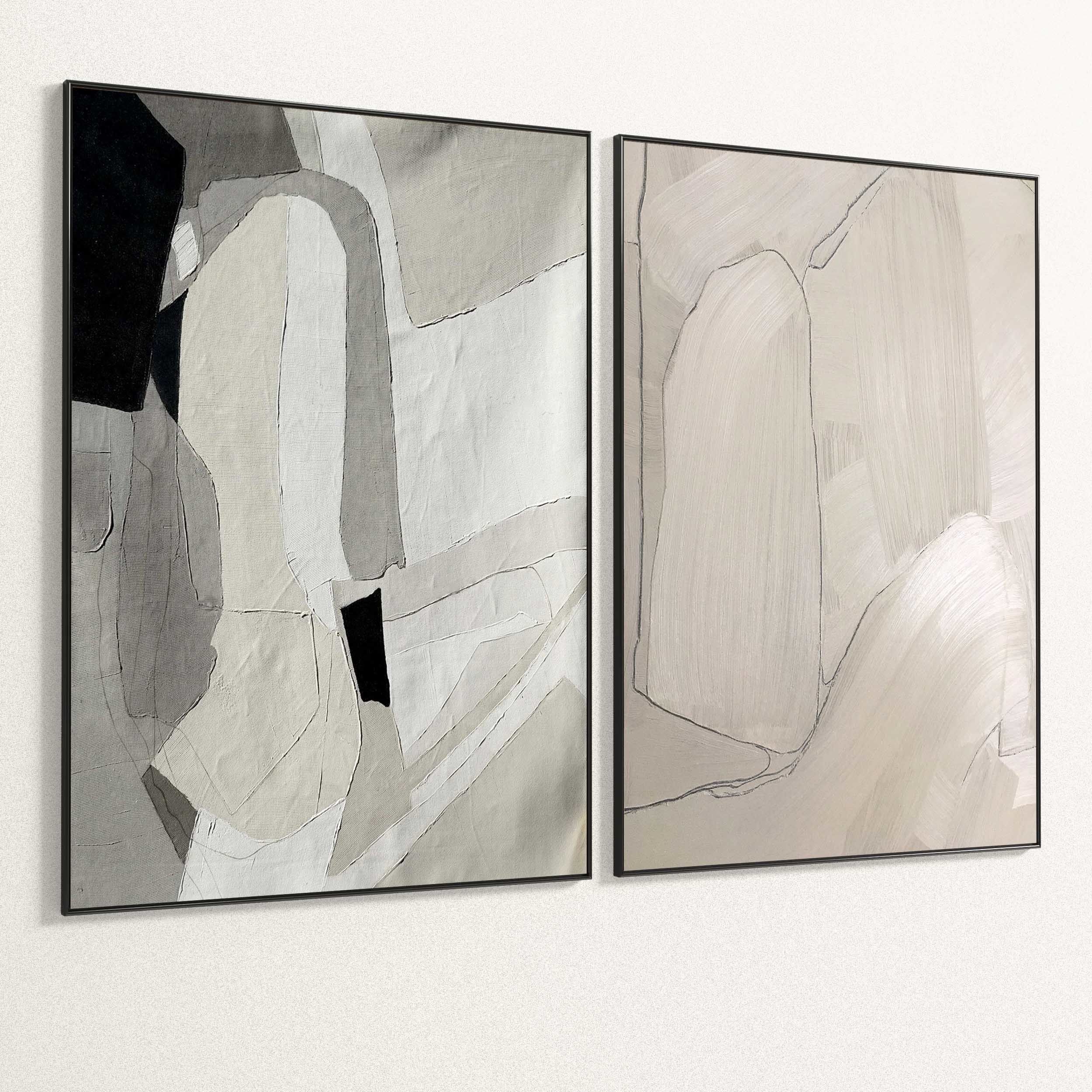 Plaster Two Photo Frame 307 Low-poly 3D model_4