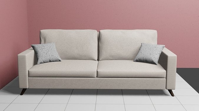 Sofa Simple Low-poly 3D model