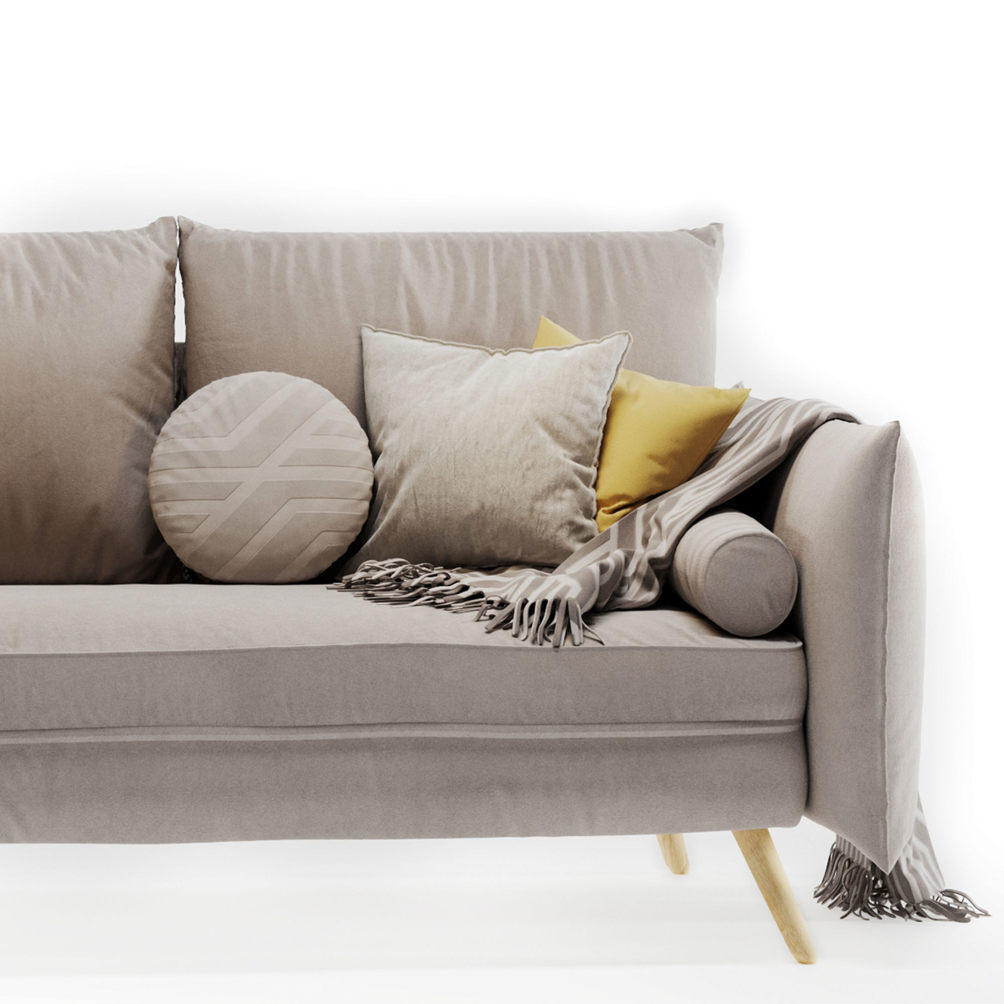 Revive Upholstered Fabric Sofa 3D model_2