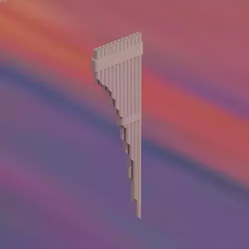 SIku Traditional Andean Panpipe for printing 3D model