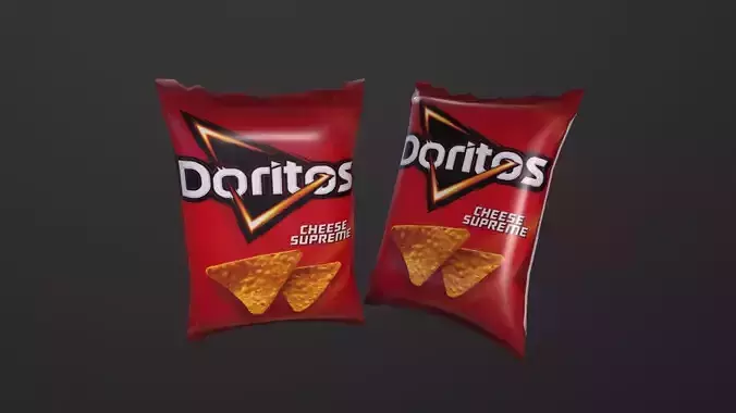 Chips Packaging Doritos 3D Model Low-poly 3D model