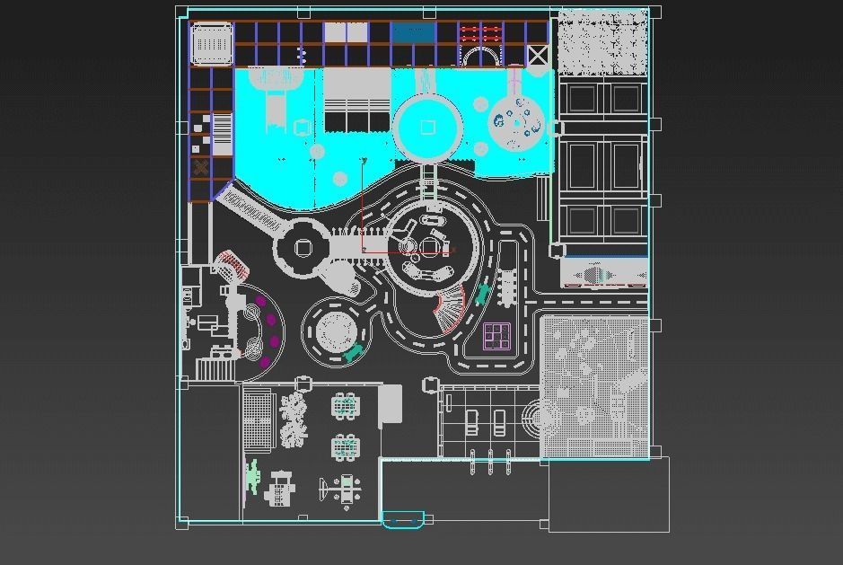 Indoor amusement park  playground 3D model_11