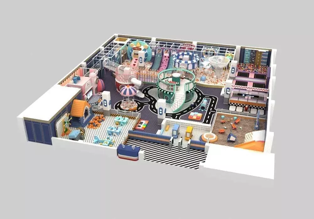 Indoor amusement park  playground 3D model_0