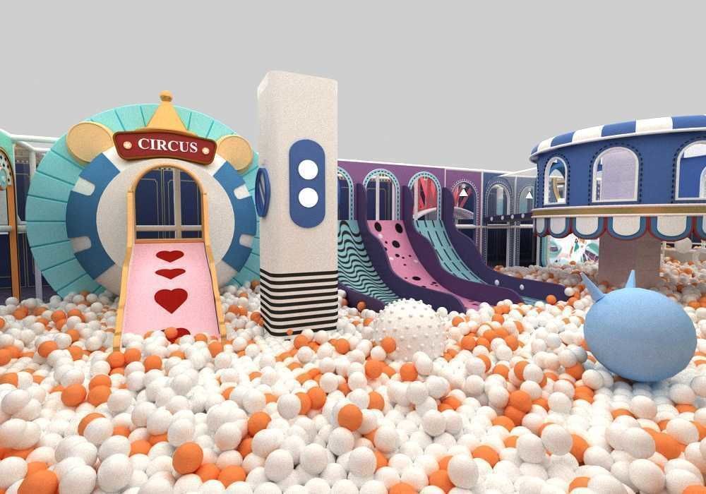 Indoor amusement park  playground 3D model_2