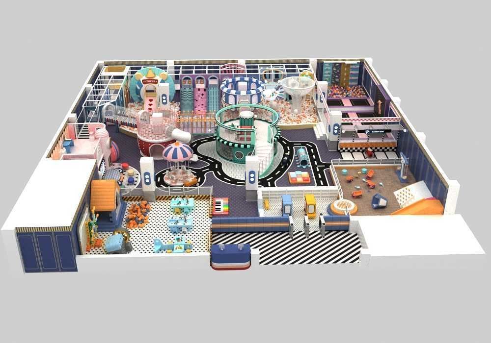 Indoor amusement park  playground 3D model_1