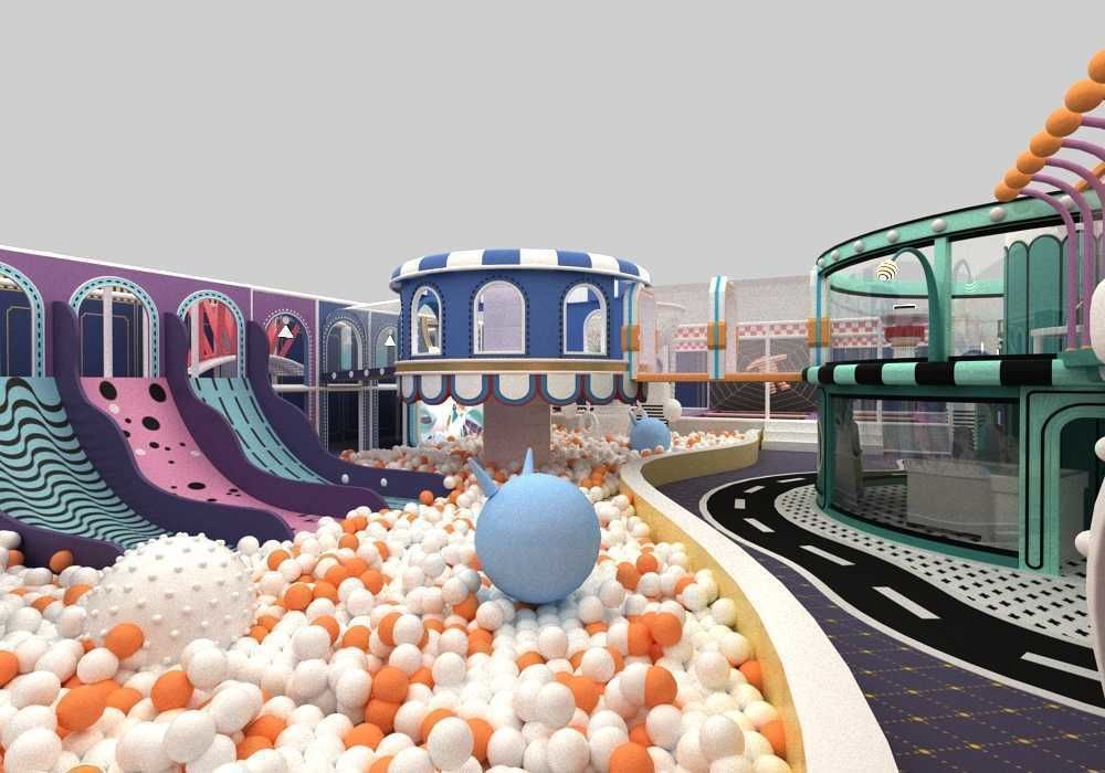 Indoor amusement park  playground 3D model_3