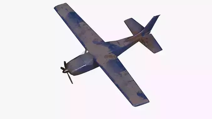 realistic destroyed propeller plane