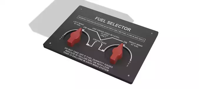 Beechcraft Baron B58 Fuel Selector 3D Print Model 3D print model