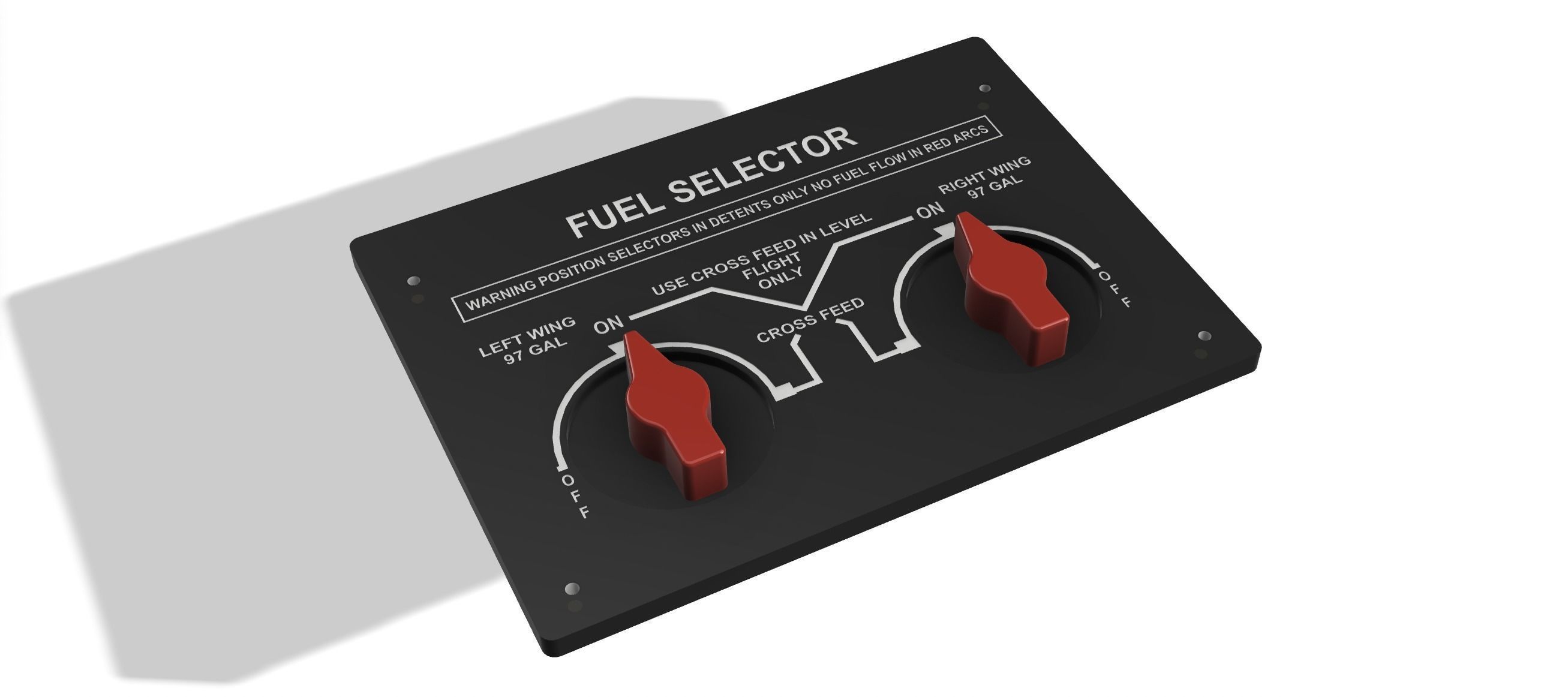 Beechcraft Baron B58 Fuel Selector 3D Print Model 3D print model_4
