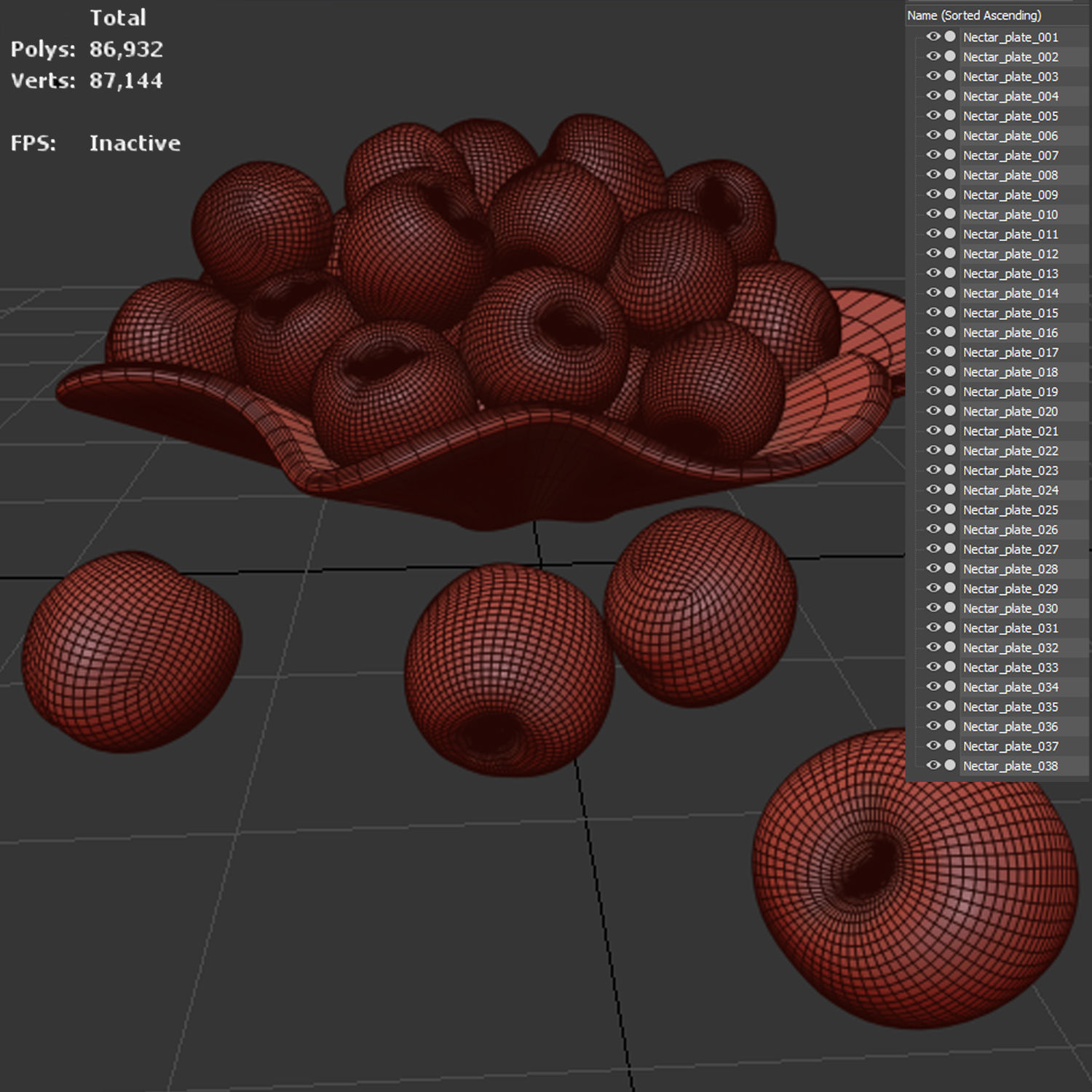 Nectar plate 3D model_5
