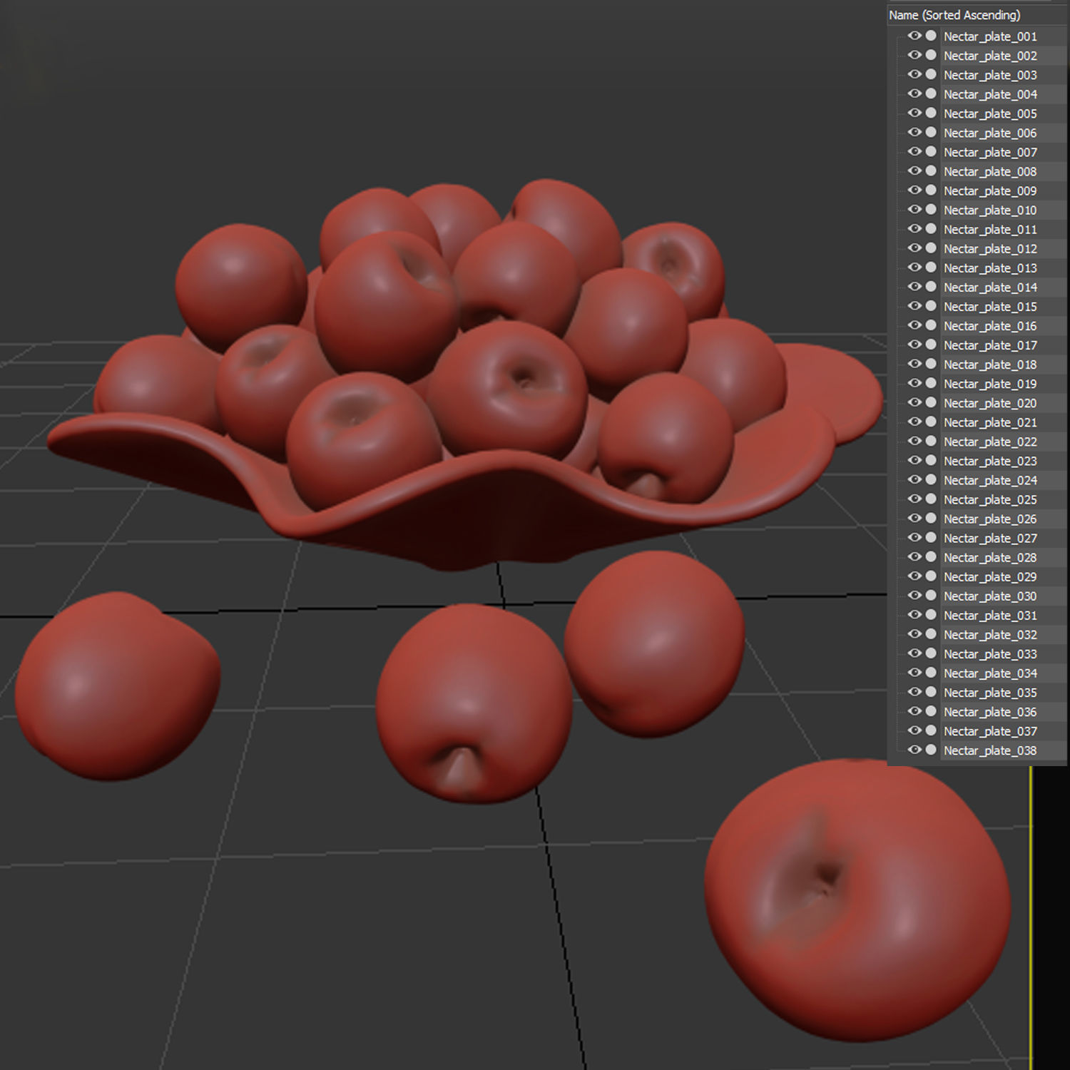 Nectar plate 3D model_6