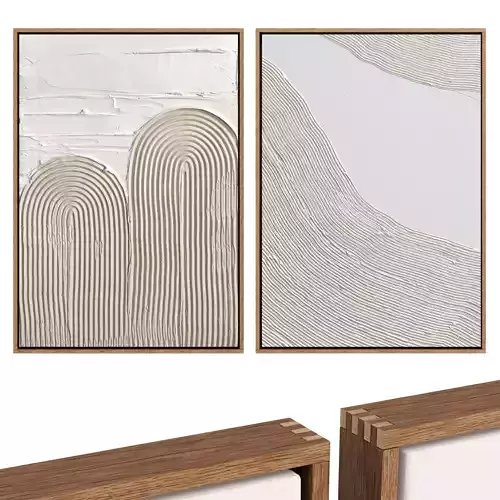 Plaster Two Frame D-12 Low-poly 3D model