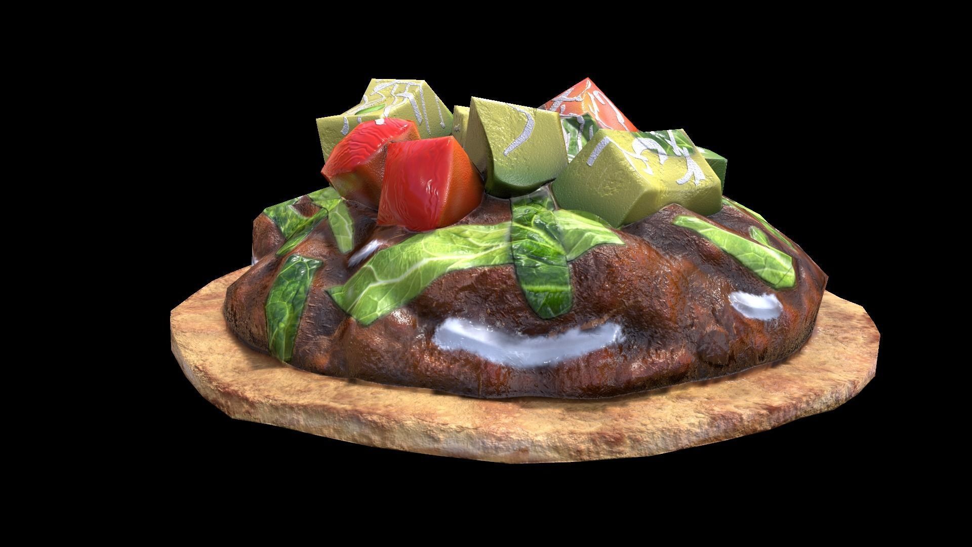BeefTostada Low-poly 3D model_3
