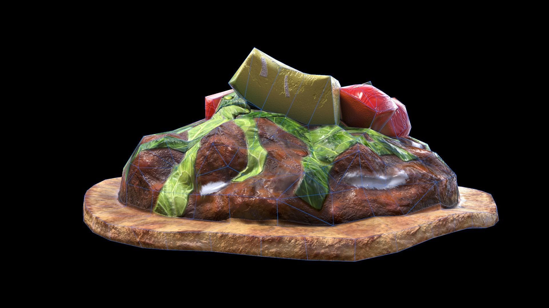 BeefTostada Low-poly 3D model_8