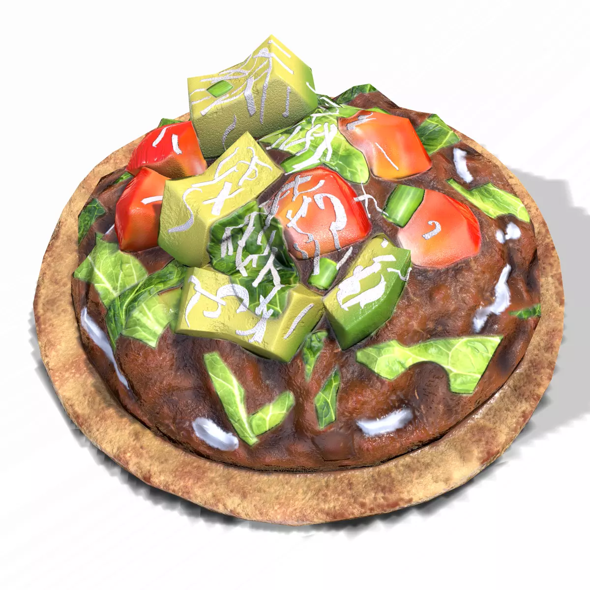 BeefTostada Low-poly 3D model_0
