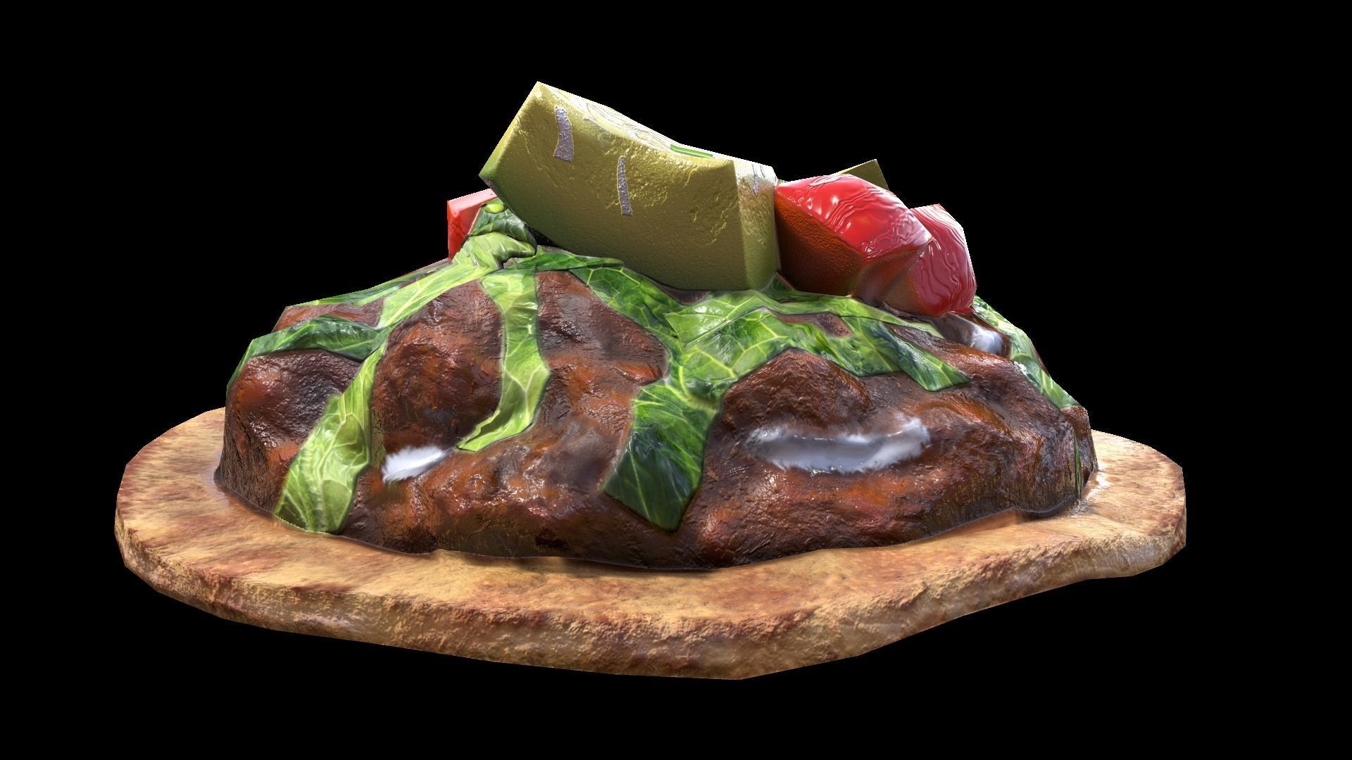 BeefTostada Low-poly 3D model_2