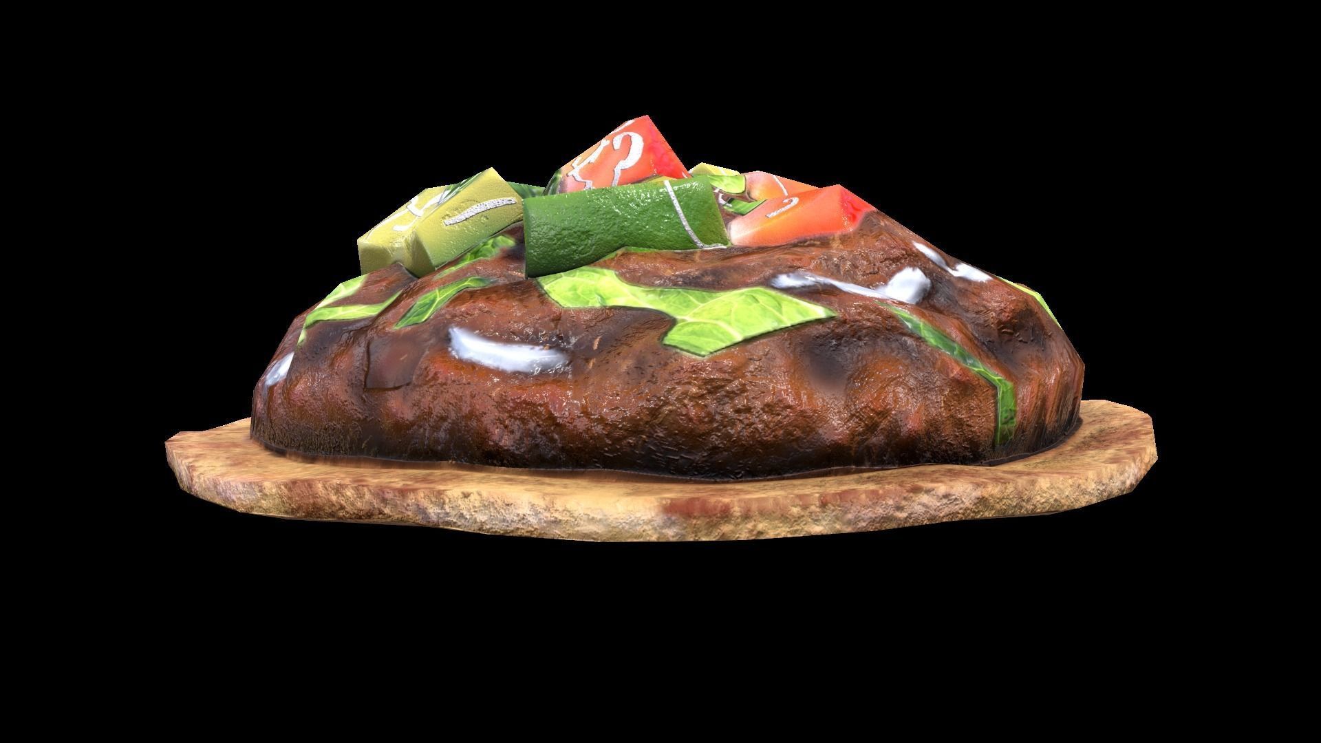BeefTostada Low-poly 3D model_6