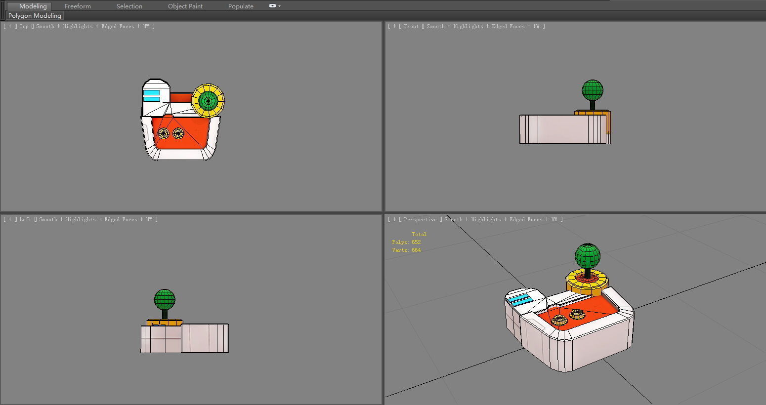 Cartoon game controller Low-poly 3D model_5