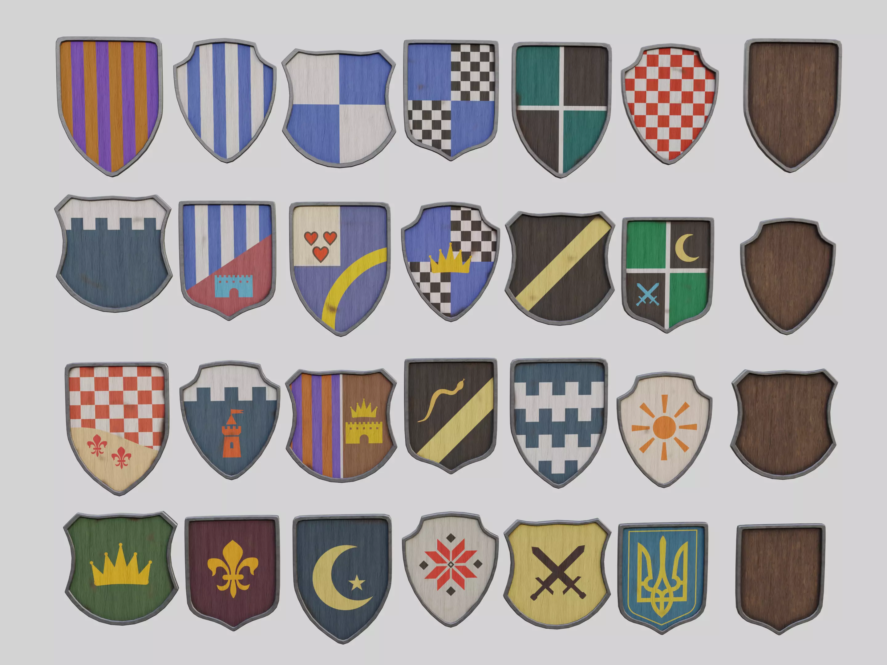 Coat Of Arms Collection 7 Low-poly 3D model_0