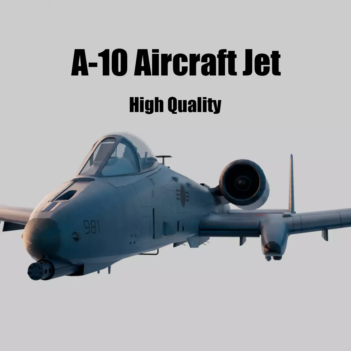 Attack Aircraft A-10 thunderbolt High Quality 3D model