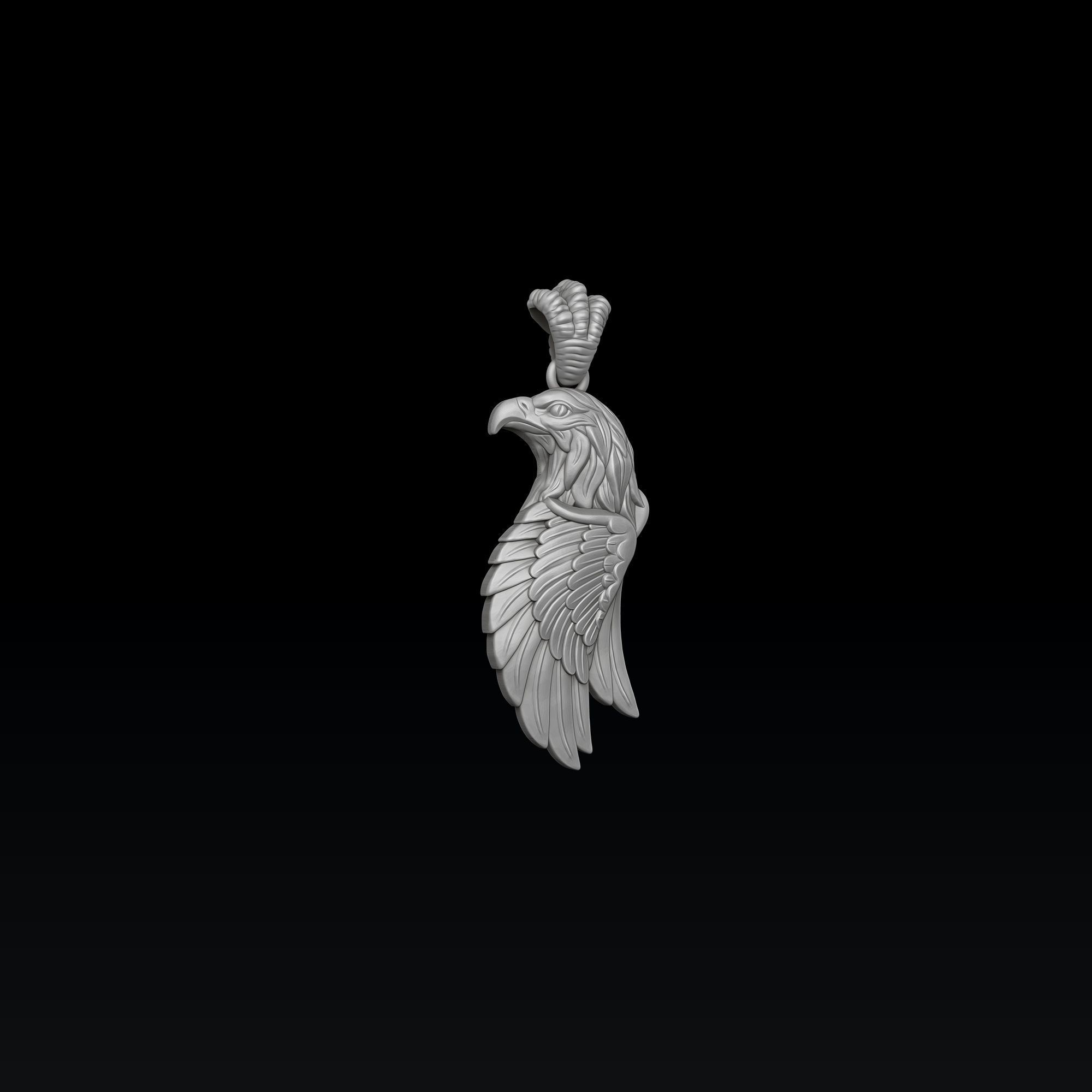 Eagle Pendant 3D print model_3