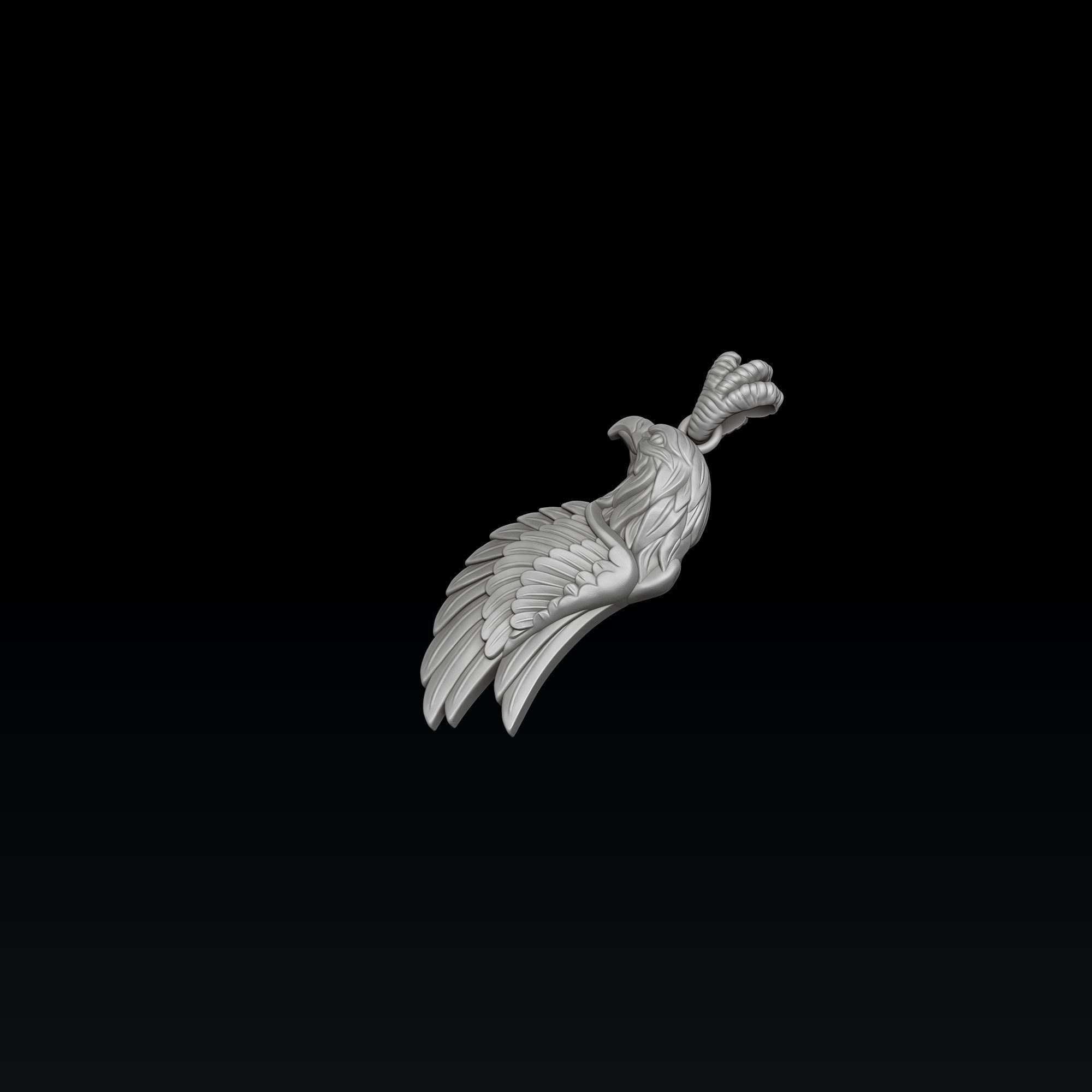 Eagle Pendant 3D print model_2