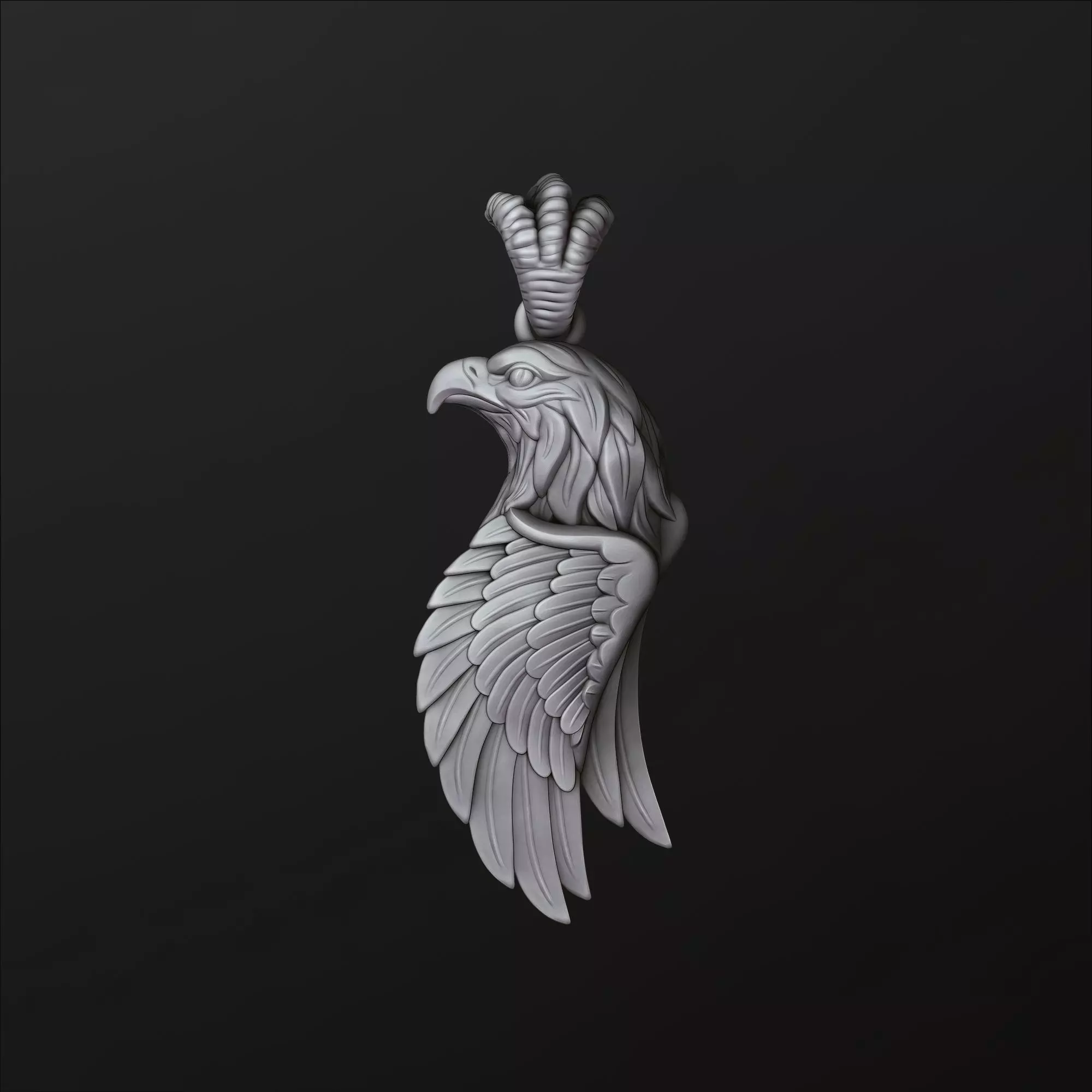 Eagle Pendant 3D print model_0