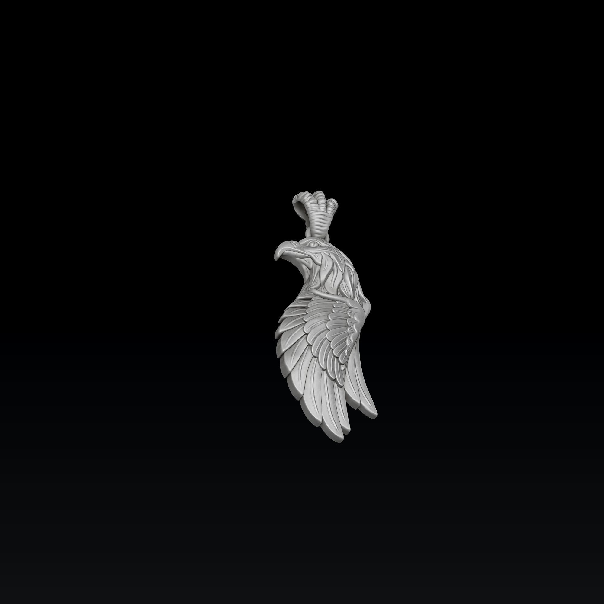 Eagle Pendant 3D print model_7