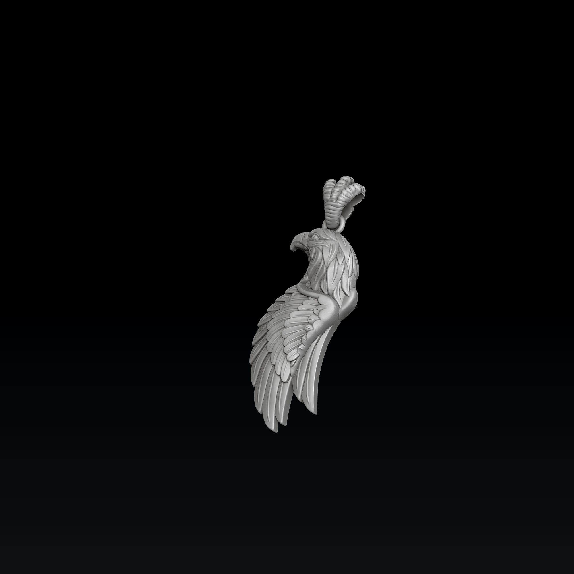 Eagle Pendant 3D print model_5