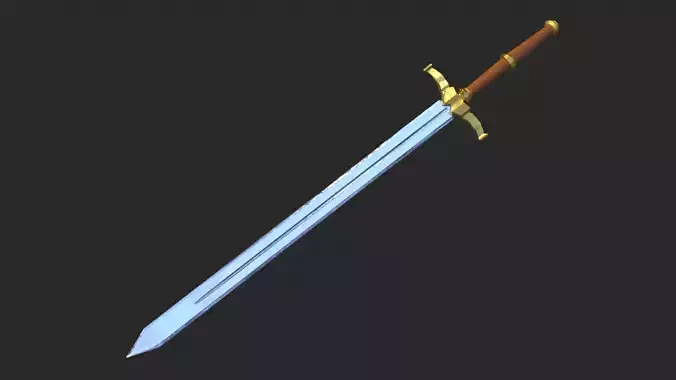 Elegant Sword  Game ready 3d model PBR Low-poly  Low-poly 3D model