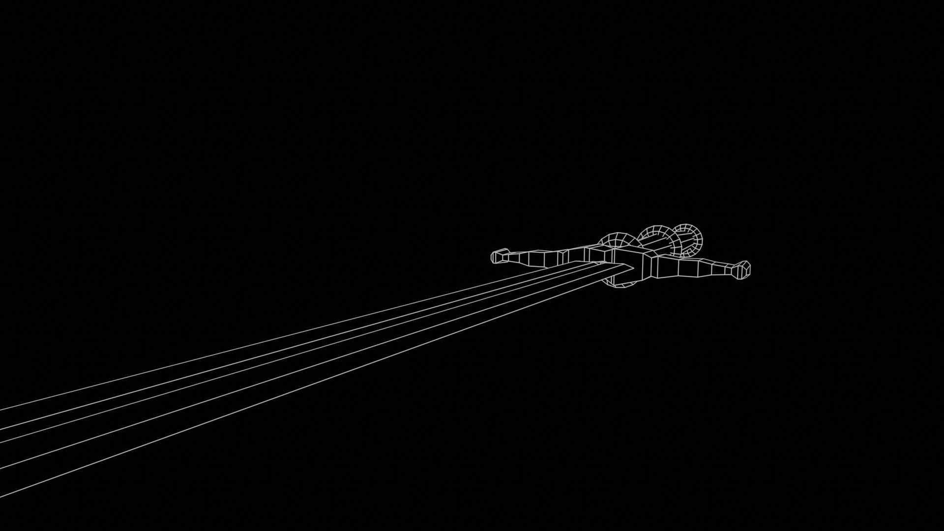 Elegant Sword Game ready 3d model PBR Low-poly Low-poly 3D model_32