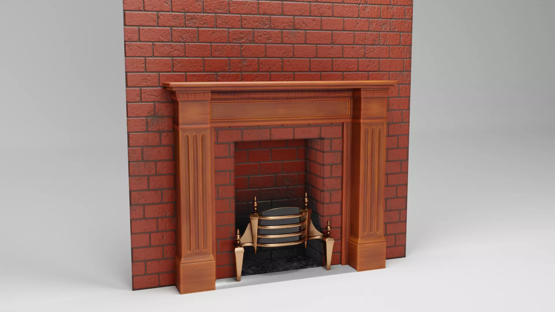 FirePlace Free low-poly 3D model_0