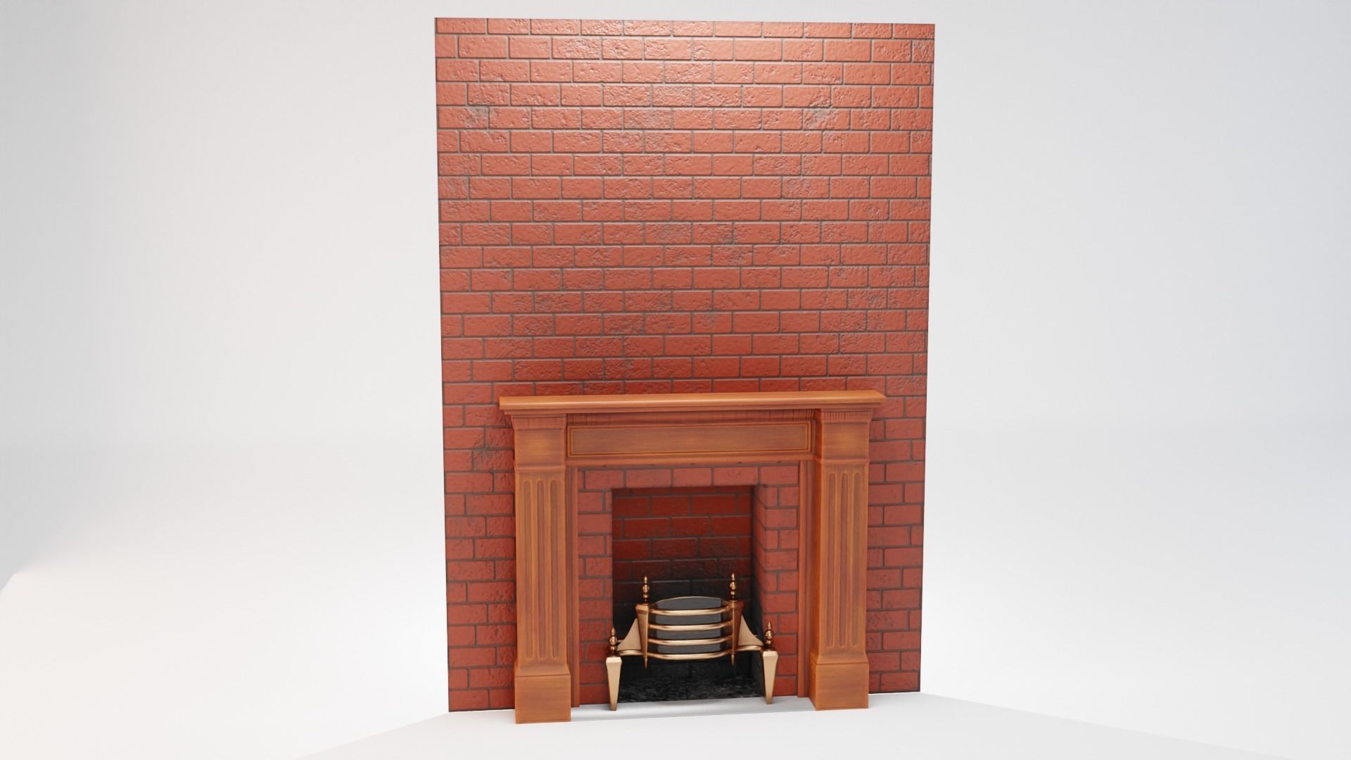 FirePlace Free low-poly 3D model_1
