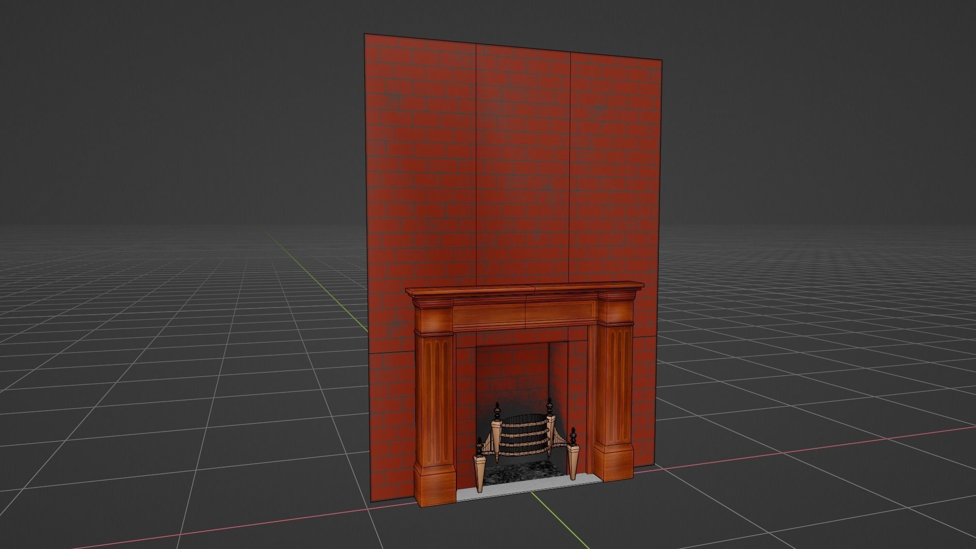 FirePlace Free low-poly 3D model_4