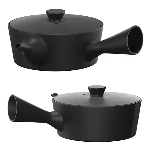 Sencha 320 Teapot Black 3D model