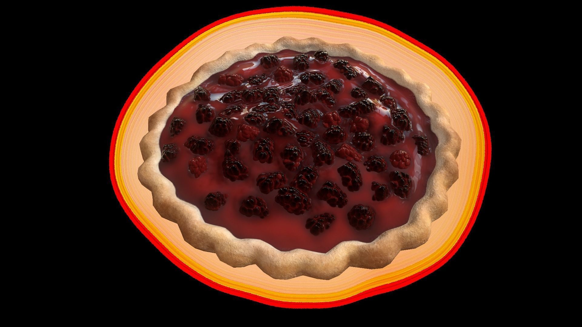 BlackberryPie Low-poly 3D model_5