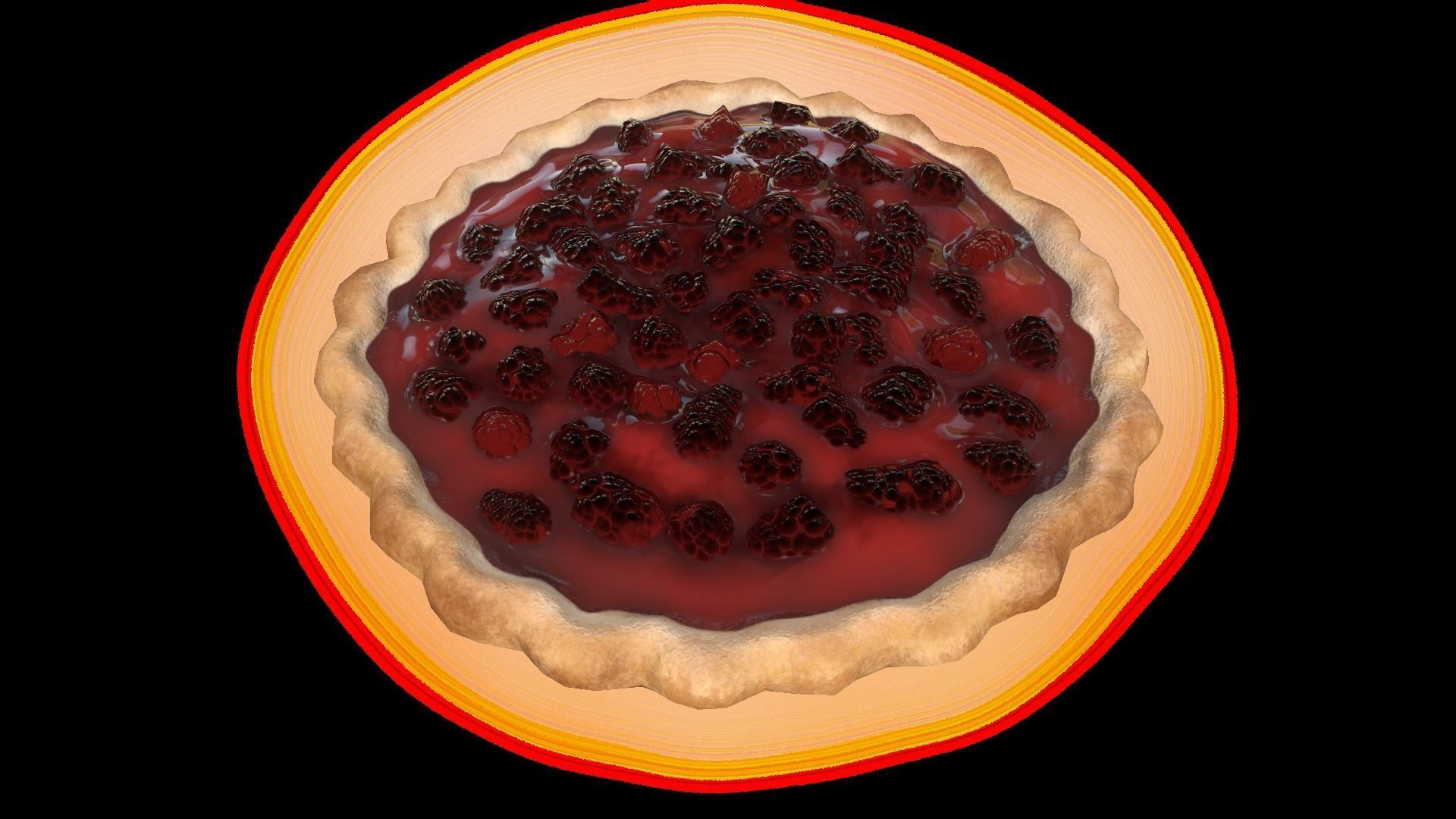 BlackberryPie Low-poly 3D model_3