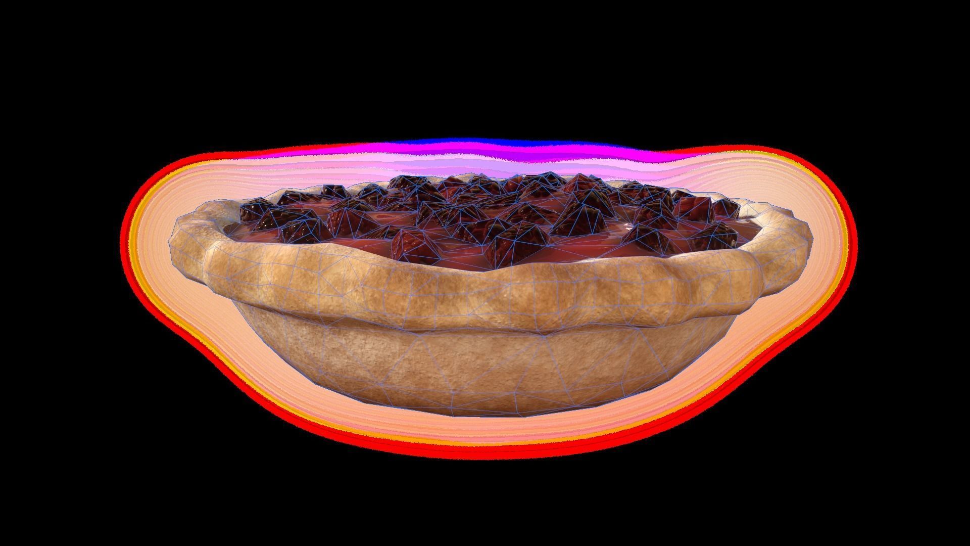BlackberryPie Low-poly 3D model_7