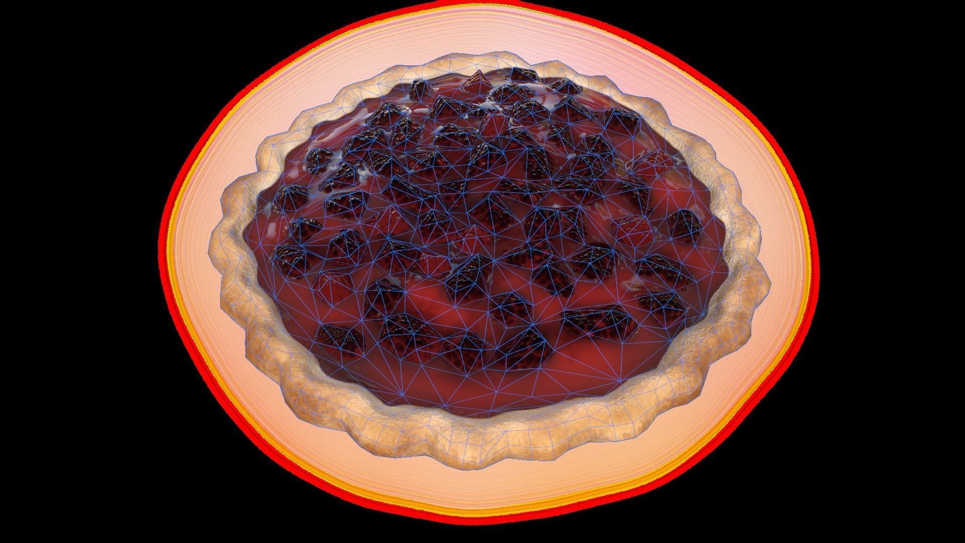 BlackberryPie Low-poly 3D model_8