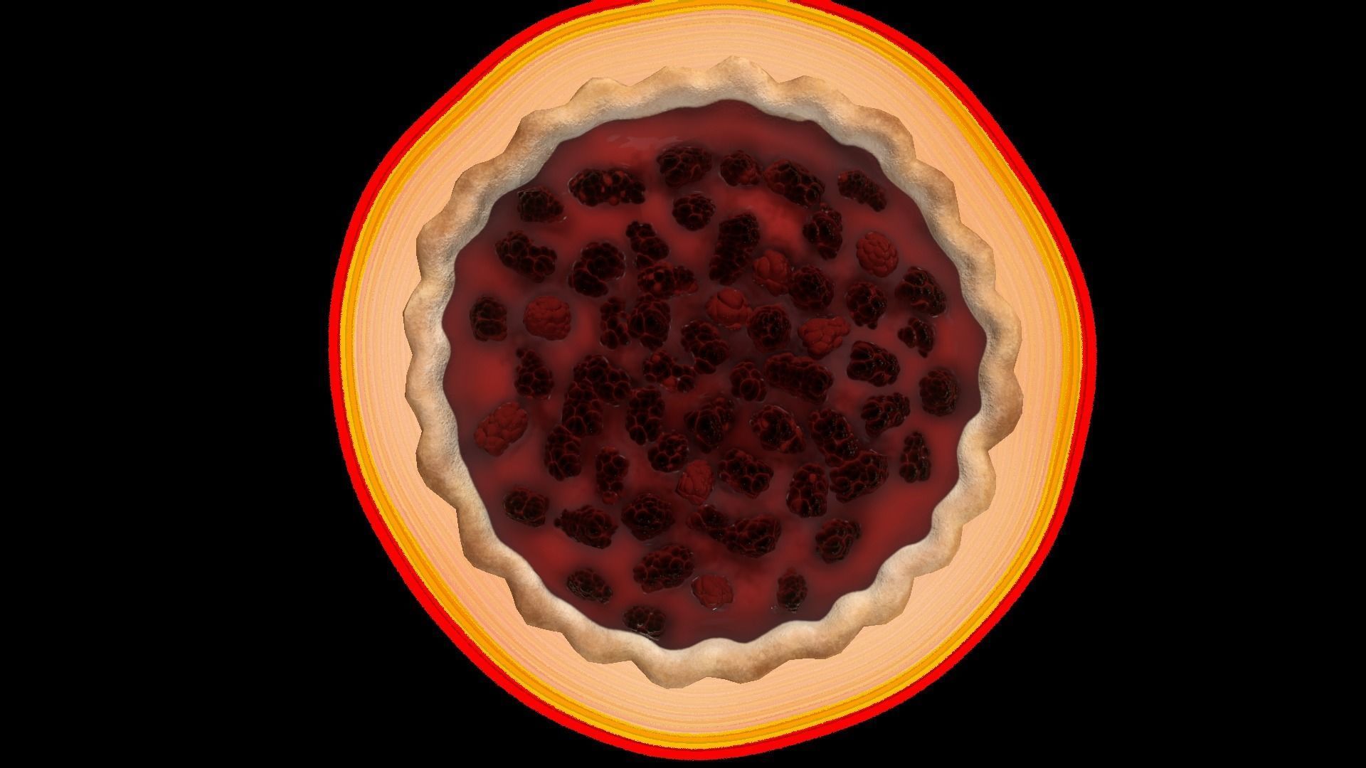 BlackberryPie Low-poly 3D model_4