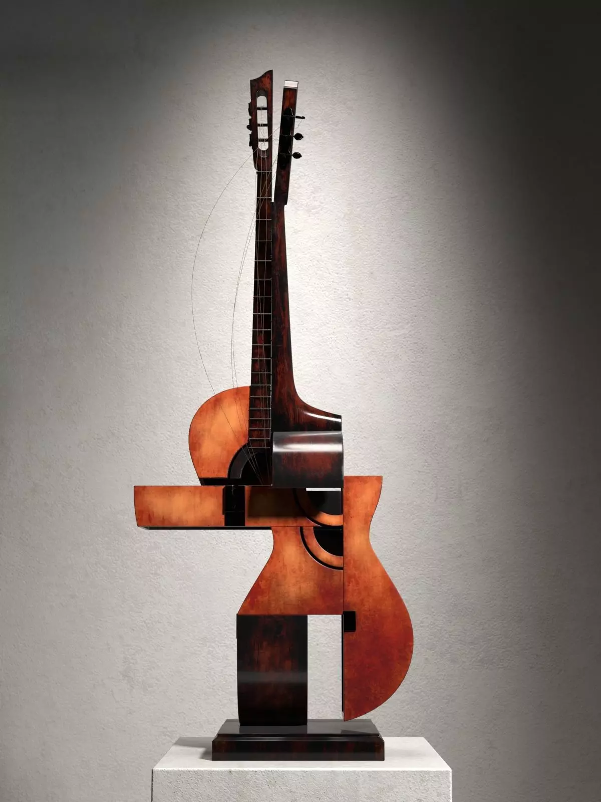 Sculpture of Guitar 3D model_0