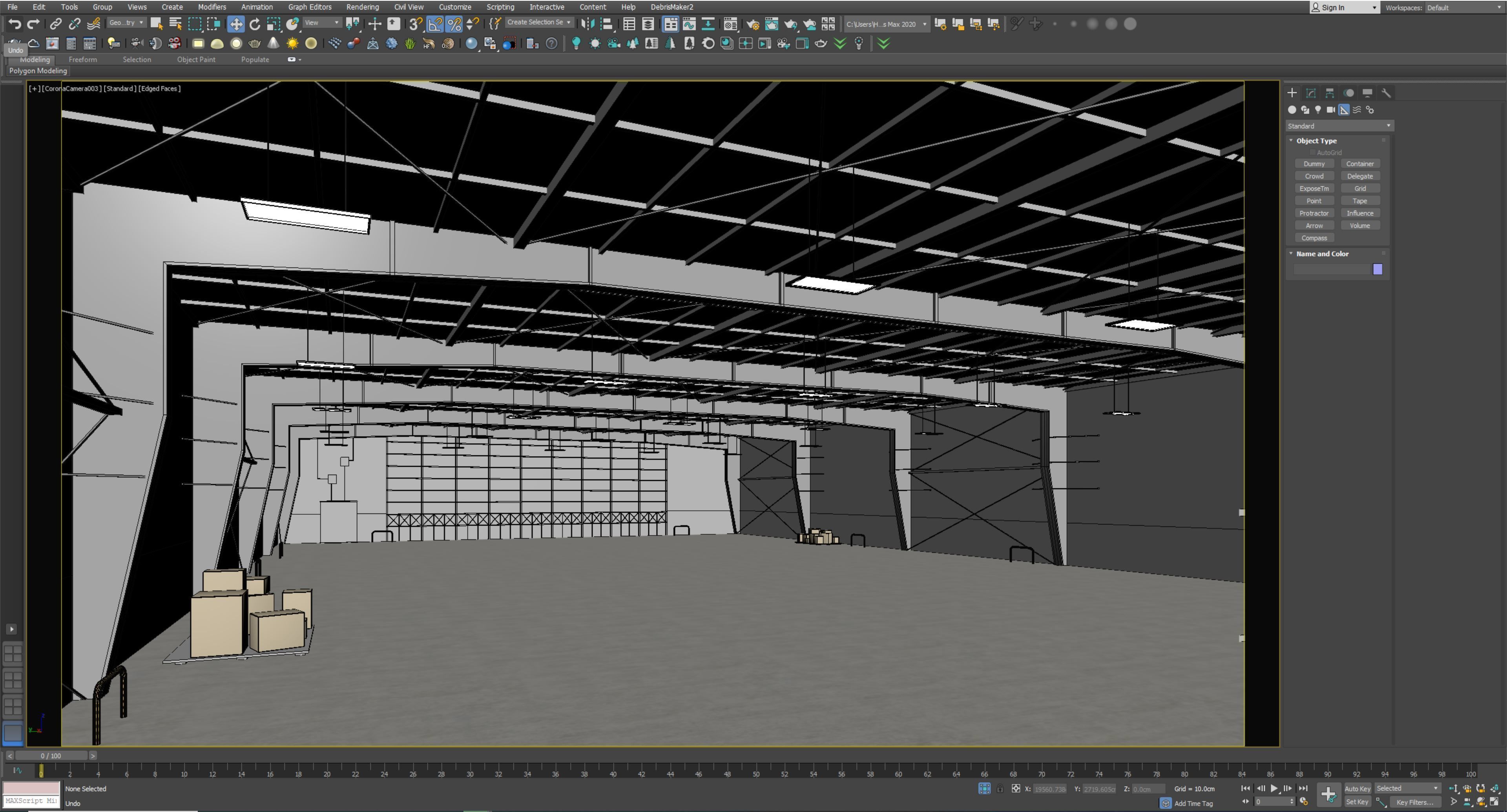 low poly warehouse 07 Low-poly 3D model_8