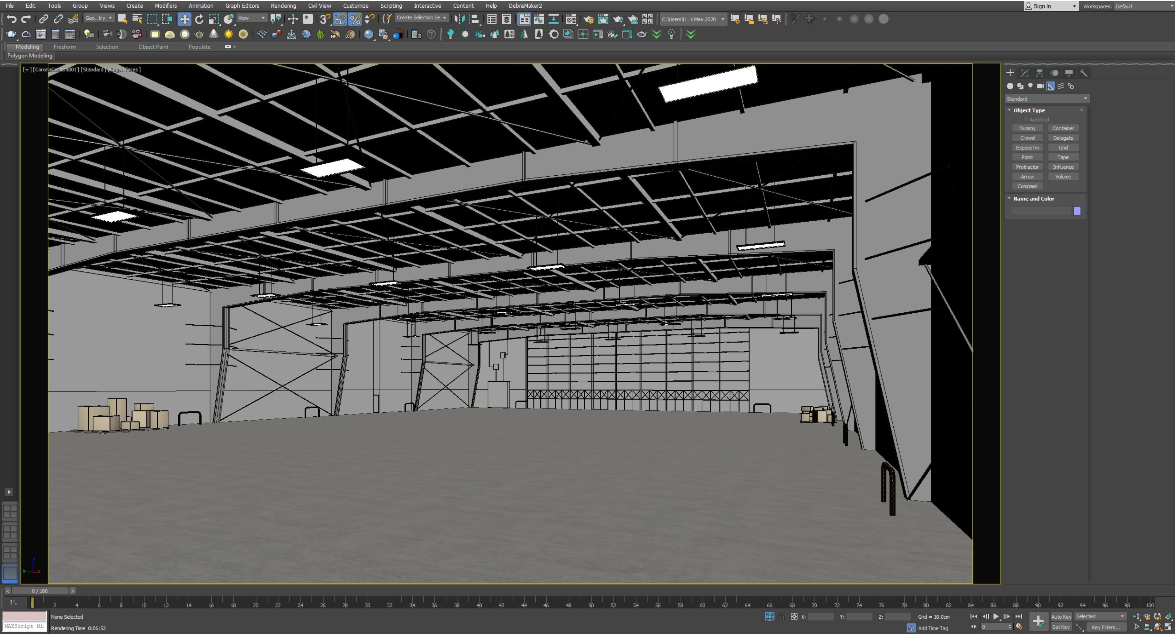 low poly warehouse 07 Low-poly 3D model_5