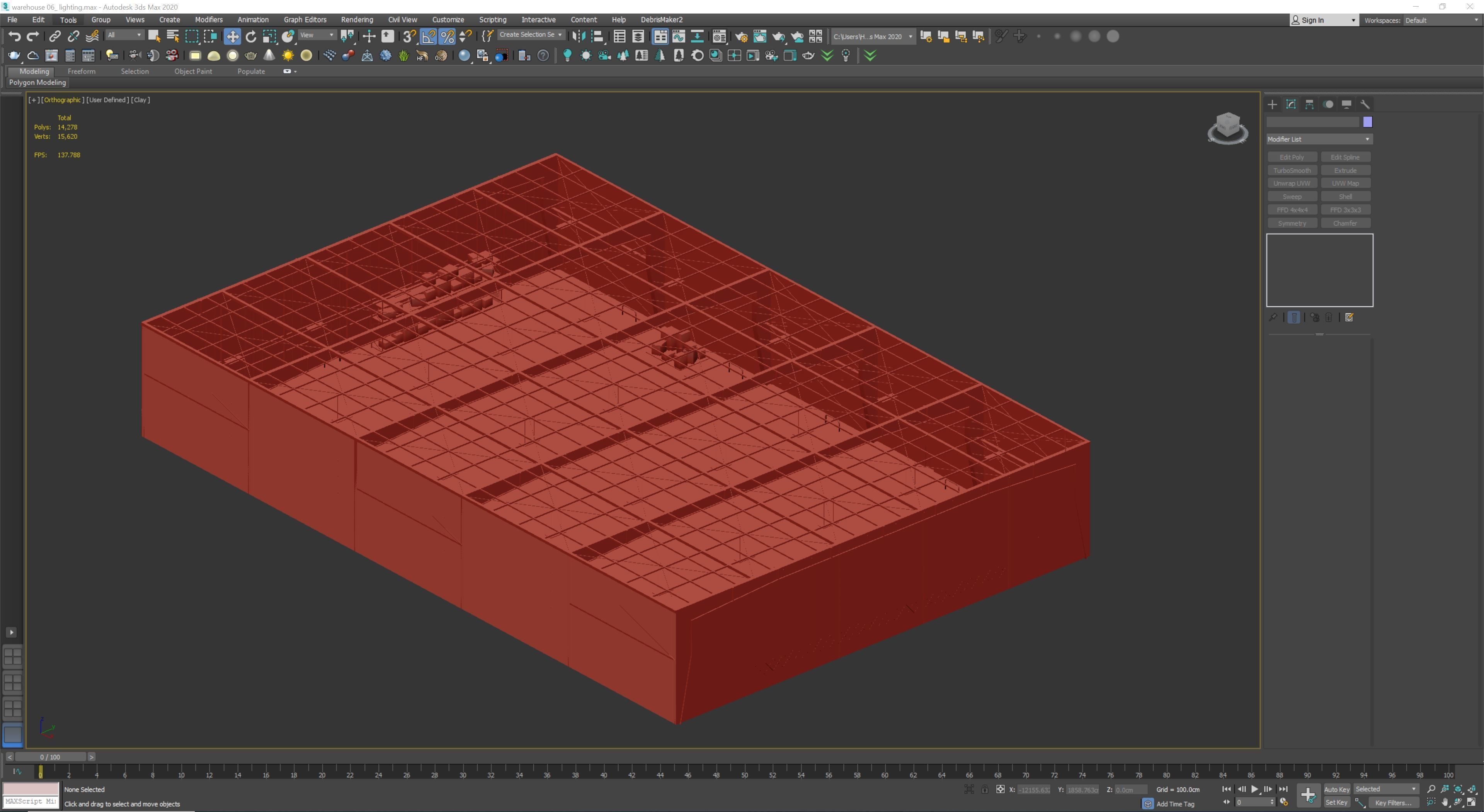low poly warehouse 07 Low-poly 3D model_9